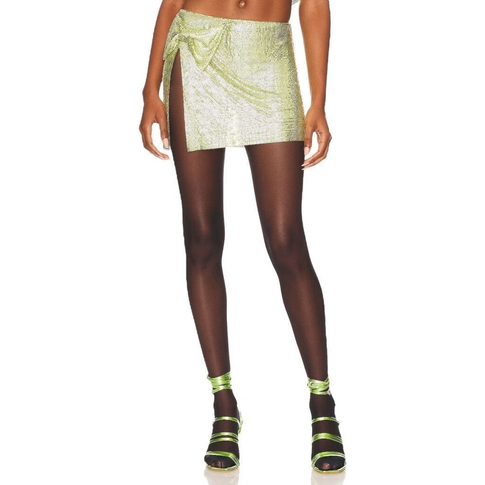 Repaired - Lovers‎ and Friends Silverlake Mini Skirt in Pear Green